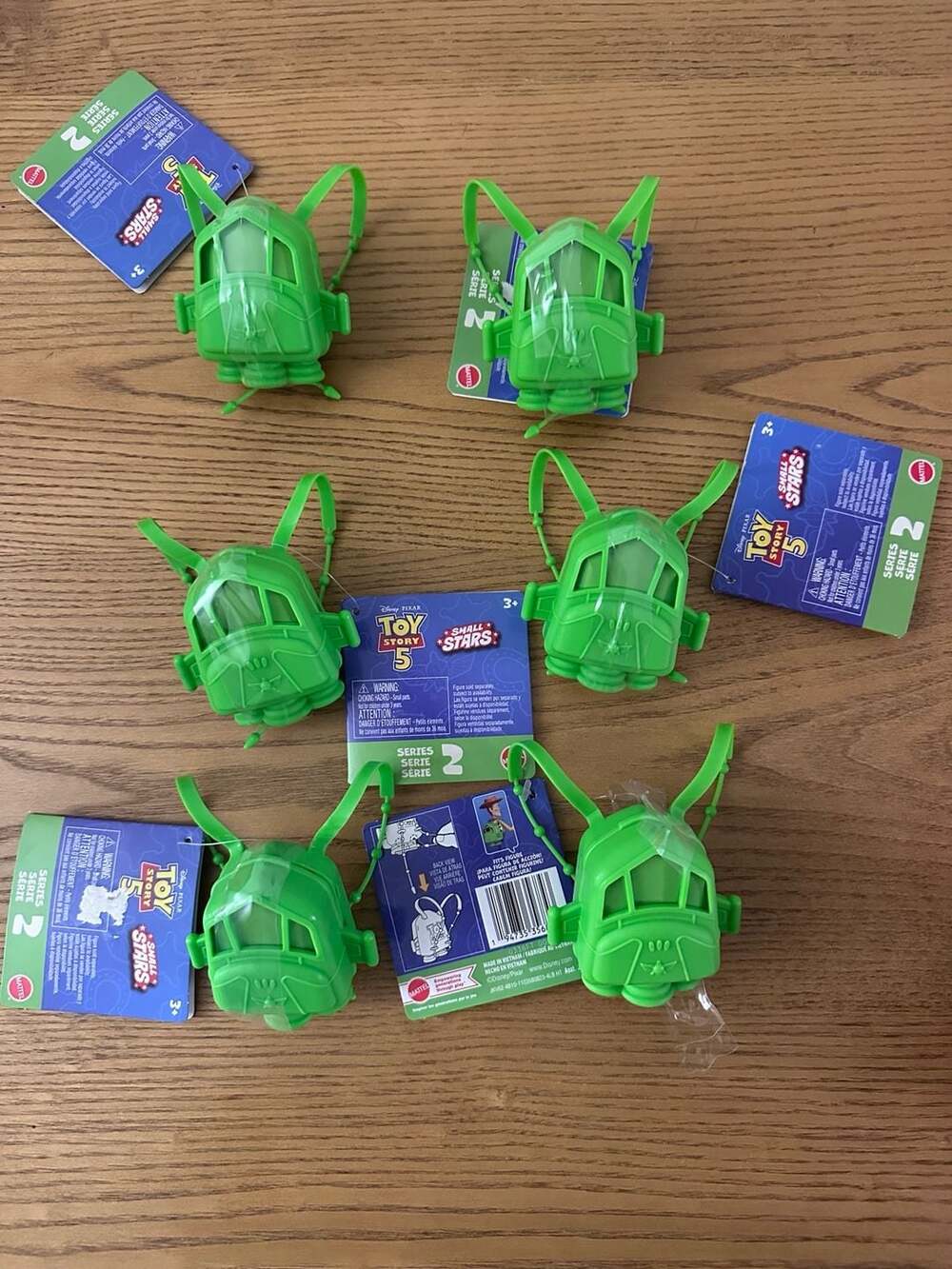 Mattel Toy Story 5 Small Stars Green Backpack Set Of 6